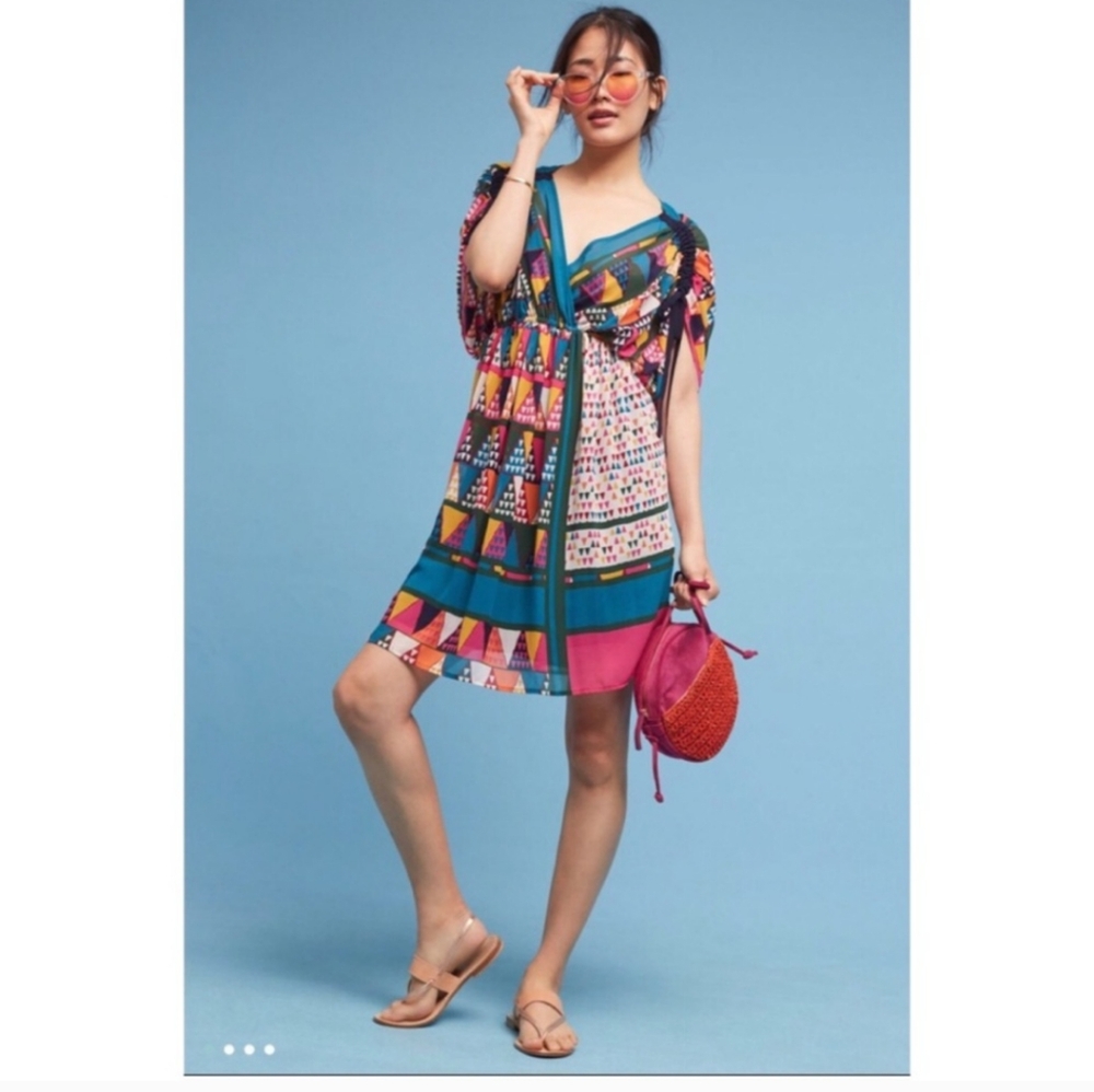Anthropologie Mave Geo-Print Dress Sz.0